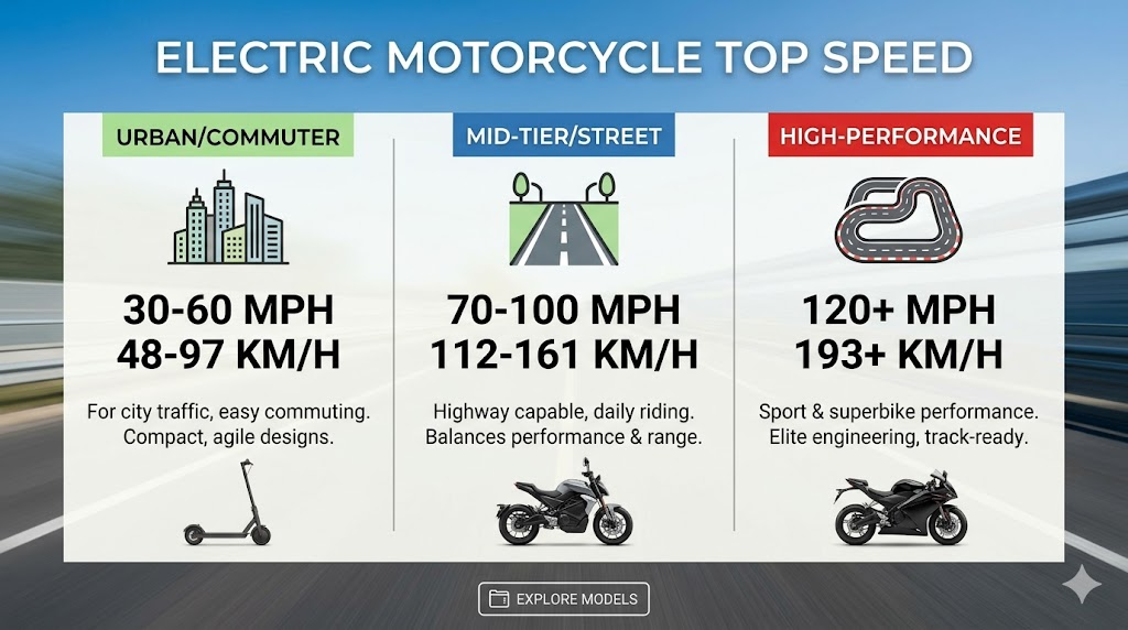 Electric Motorcycle Top Speed: How Fast Adult Models Really Go