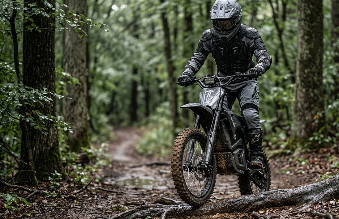 How to Ride an Electric Dirt Bike Over Wet Roots