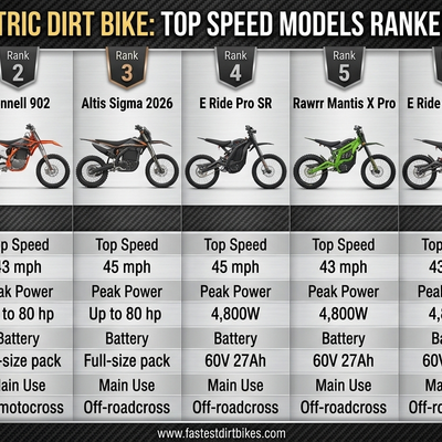 Fastest Electric Dirt Bike: Top Speed Models Ranked & Compared