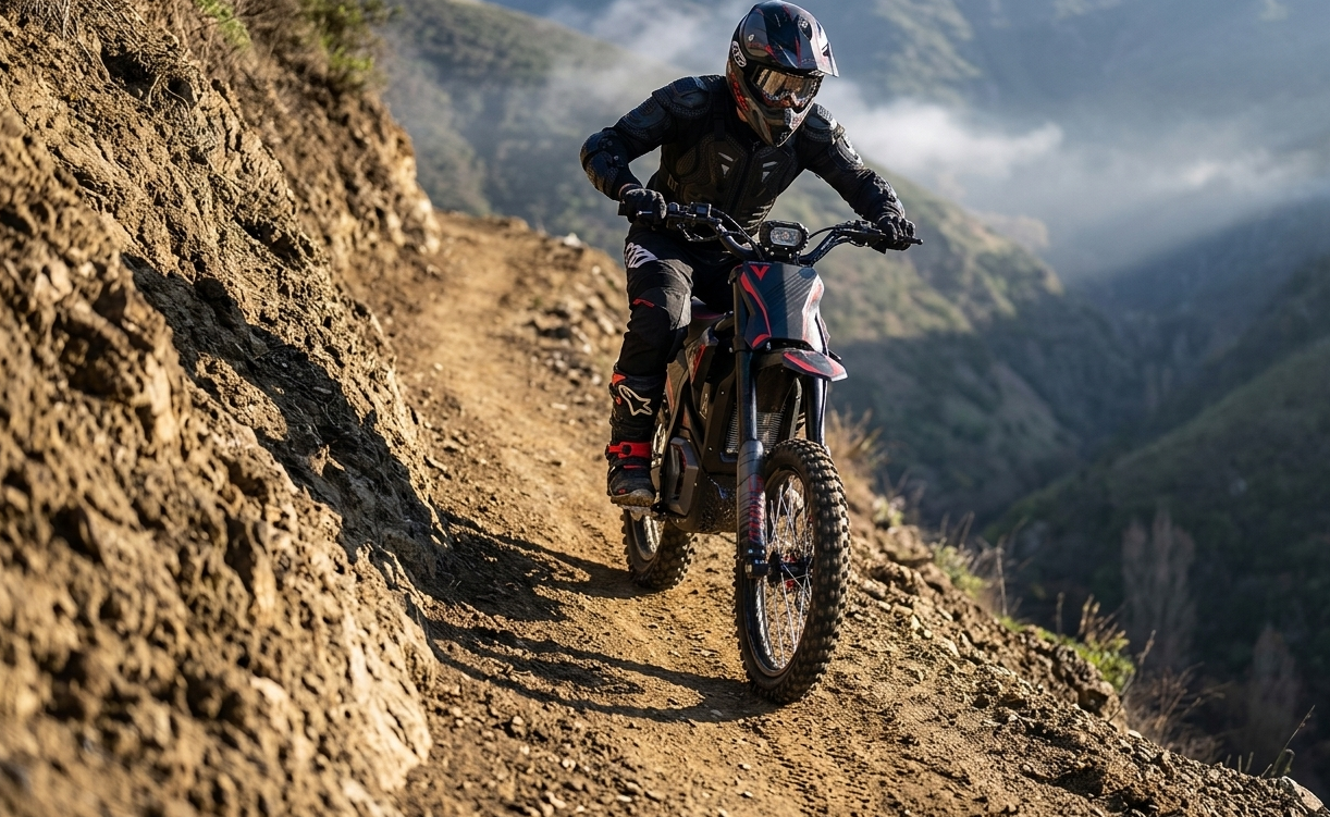 Electric Dirt Bike Off-Camber Trails: Body Position, Traction and Setup