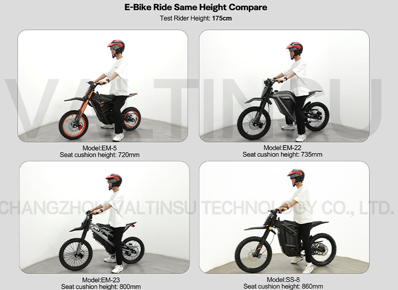 EM-23 Size E-Bike Ride Same Height Compare 