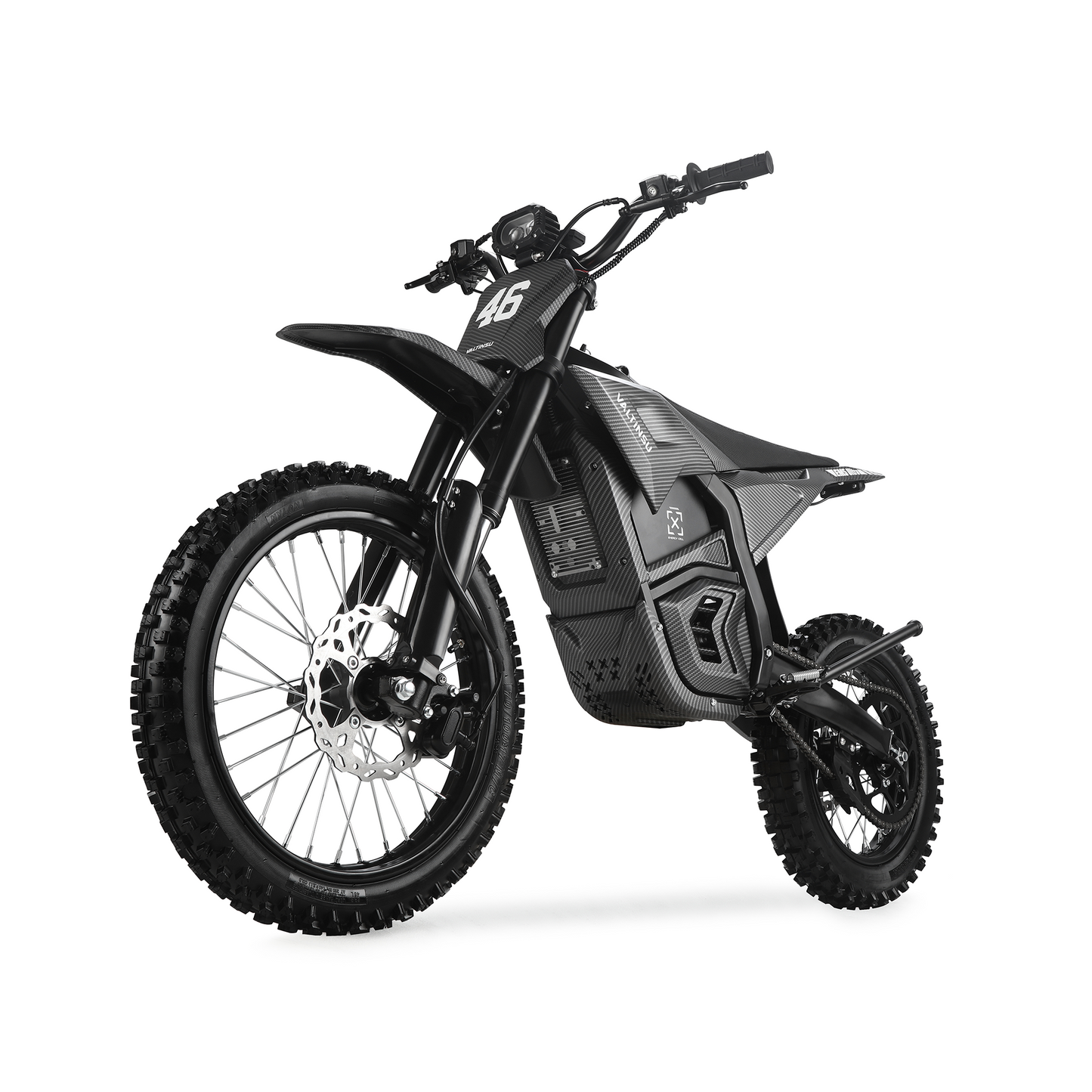 Valtinsu EM5 Ultra dirt bike front left three-quarter angle