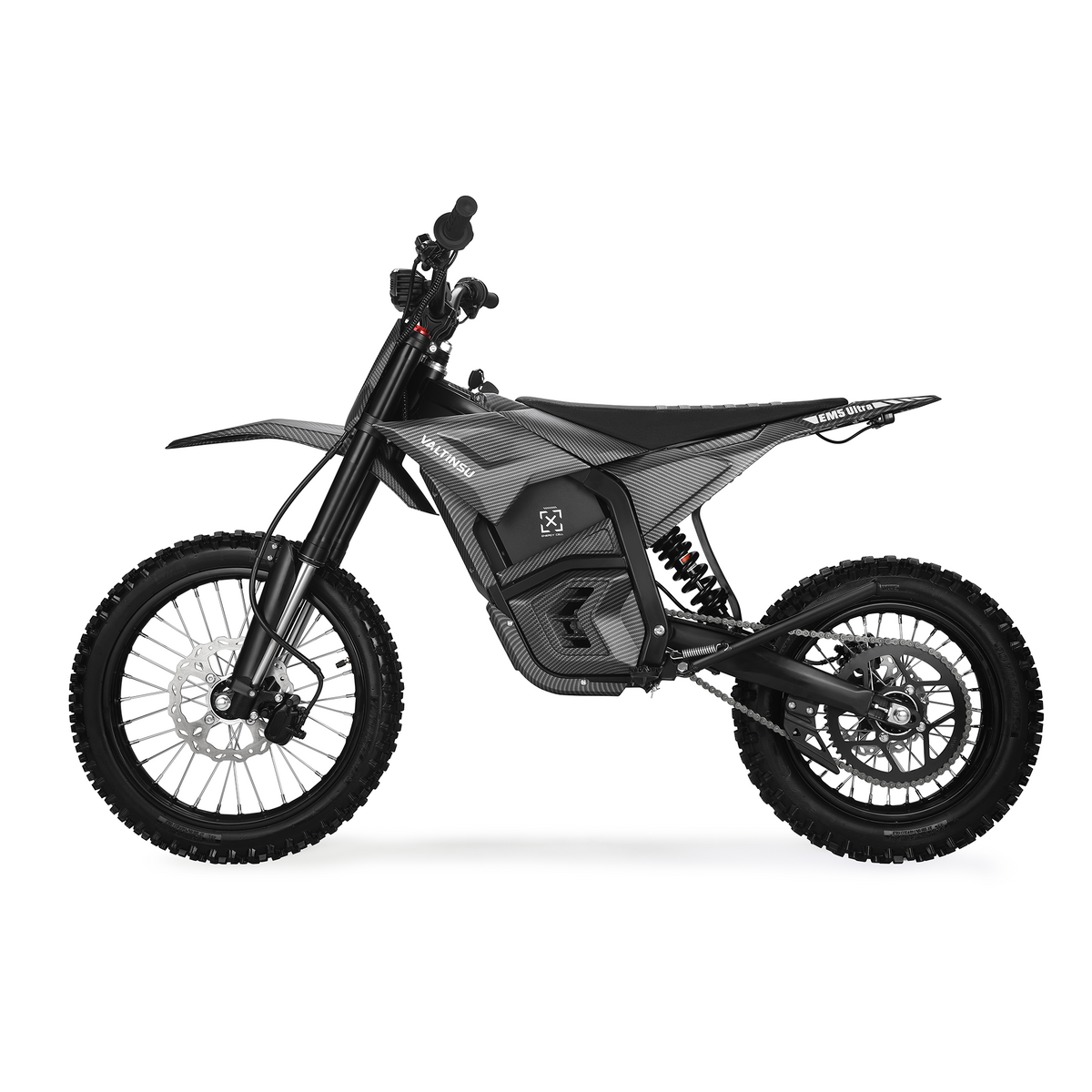 Valtinsu EM5 Ultra dirt bike left side view, full profile